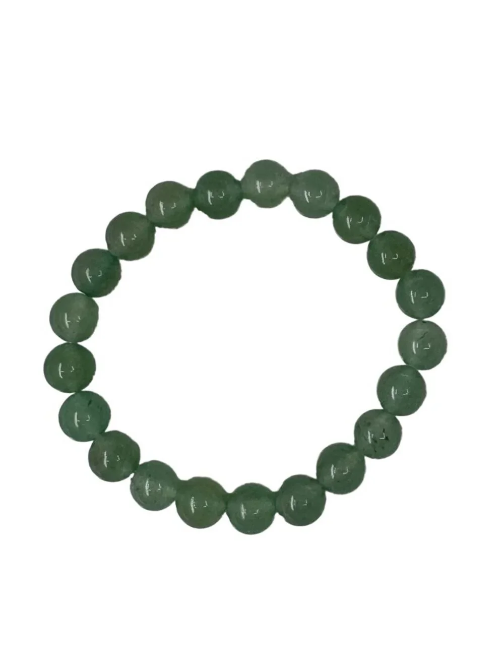 8mm Natural Green Aventurine Bead Bracelet Genuine Crystal Custom Size Lucky